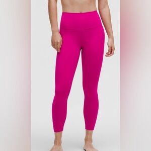 Women’s pink high rise leggings. Like new, soft and side pockets.